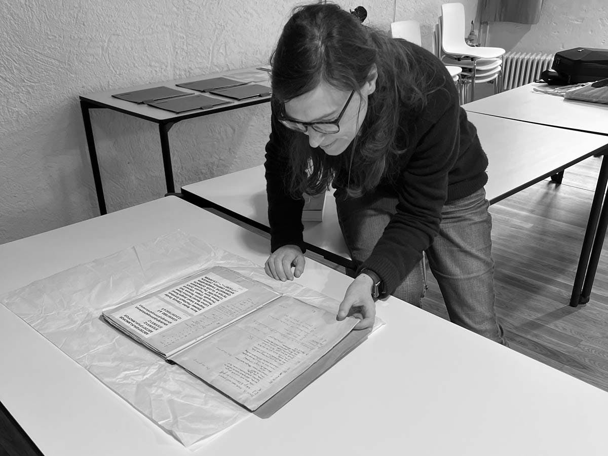 Indra Kupferschmid at the Basel Papiermühle