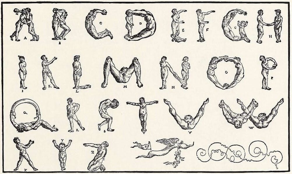 Peter Flötner’s Human Alphabet (1534)